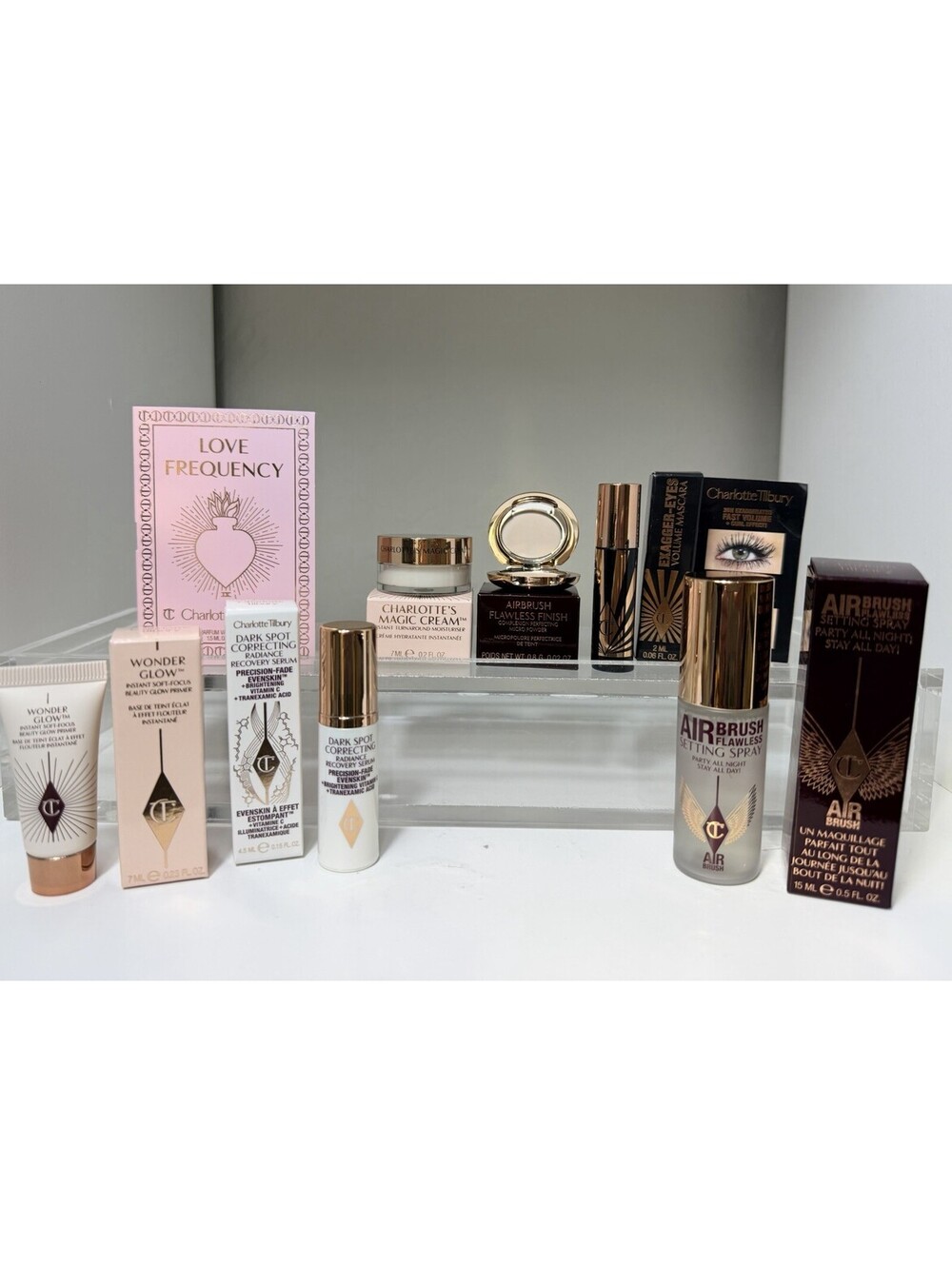 Charlotte Tilbury Bundle Of Minis - Setting Spray, Powder, Magic Cream, Mascara